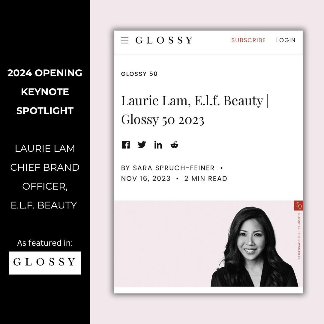 Learn more about our Spring 2024 Accelerator Opening Keynote Speaker! Laurie Lam is the Chief Brand Officer of e.l.f. Beauty @elfcosmetics and we&rsquo;re SO excited to have her share her wealth of insight from 20+ years of experience in leadership, 