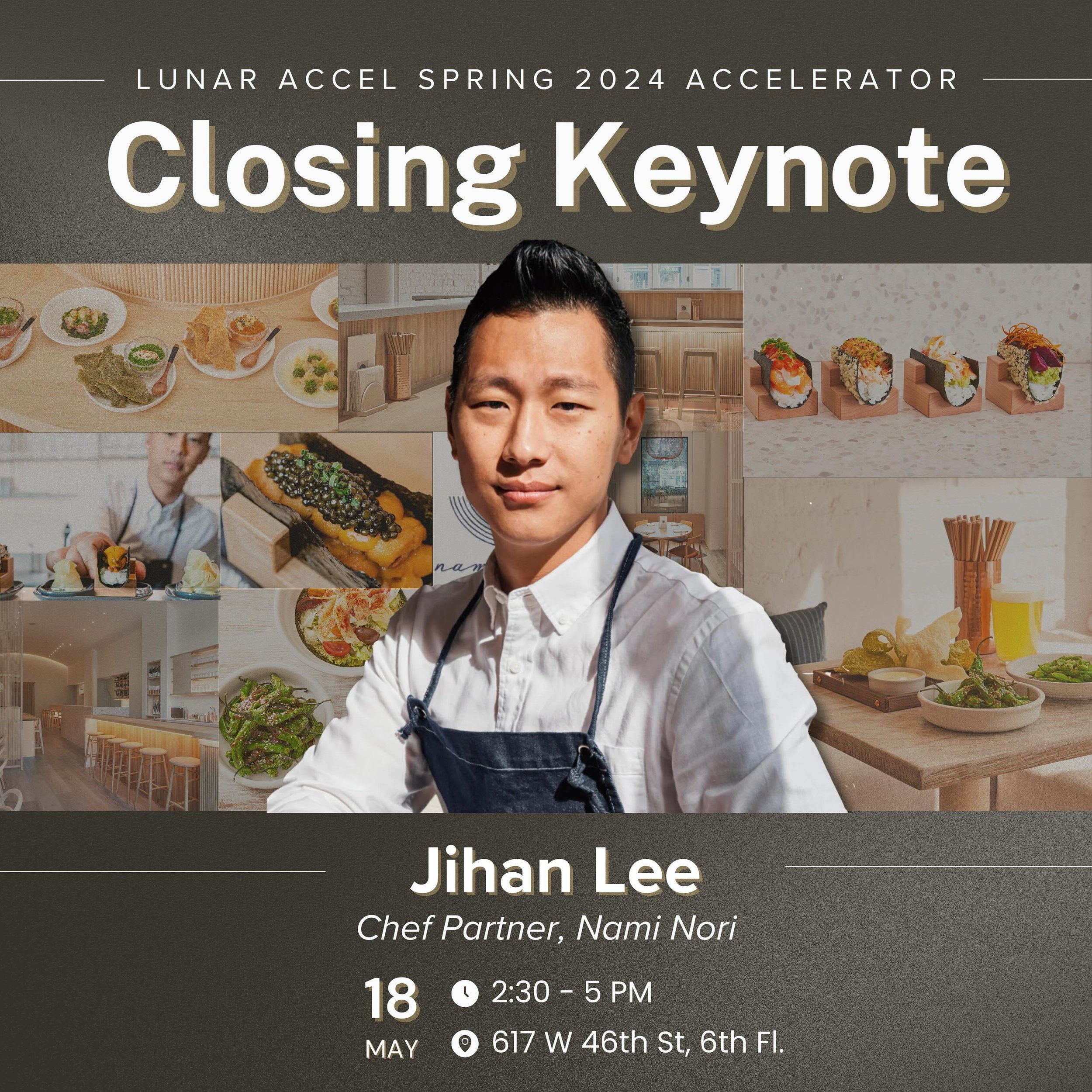 📣 Don&rsquo;t miss out on our Closing Keynote with Jihan Lee, Chef Partner at @naminori.nyc, on May 18th, &amp; get your tickets in our bio today (with 👀 early bird pricing 👀available right now)! 🎟️

Hear about Jihan&rsquo;s story of scaling @nam