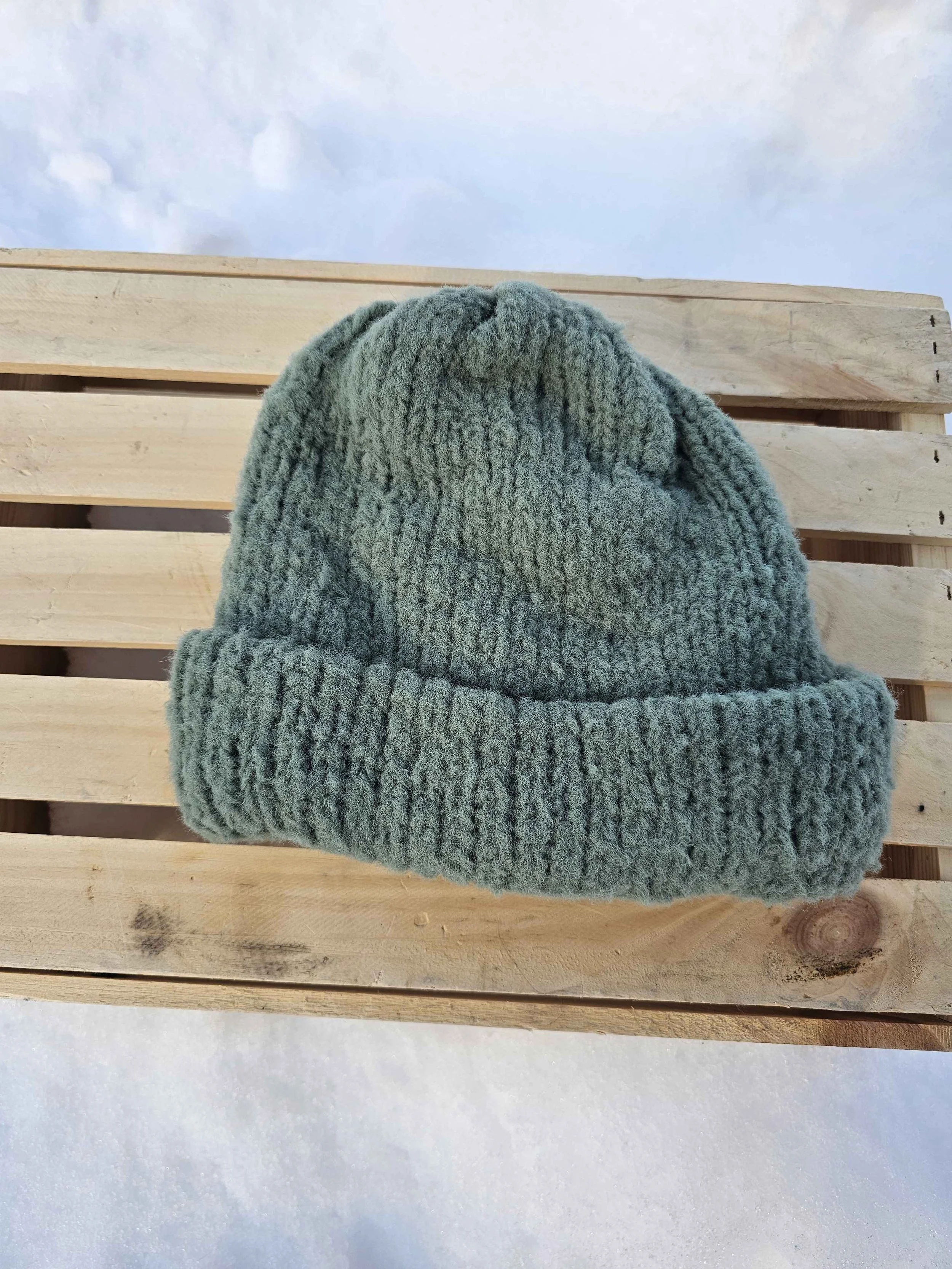 Loom Knit Beanie - Fuzzy Dream