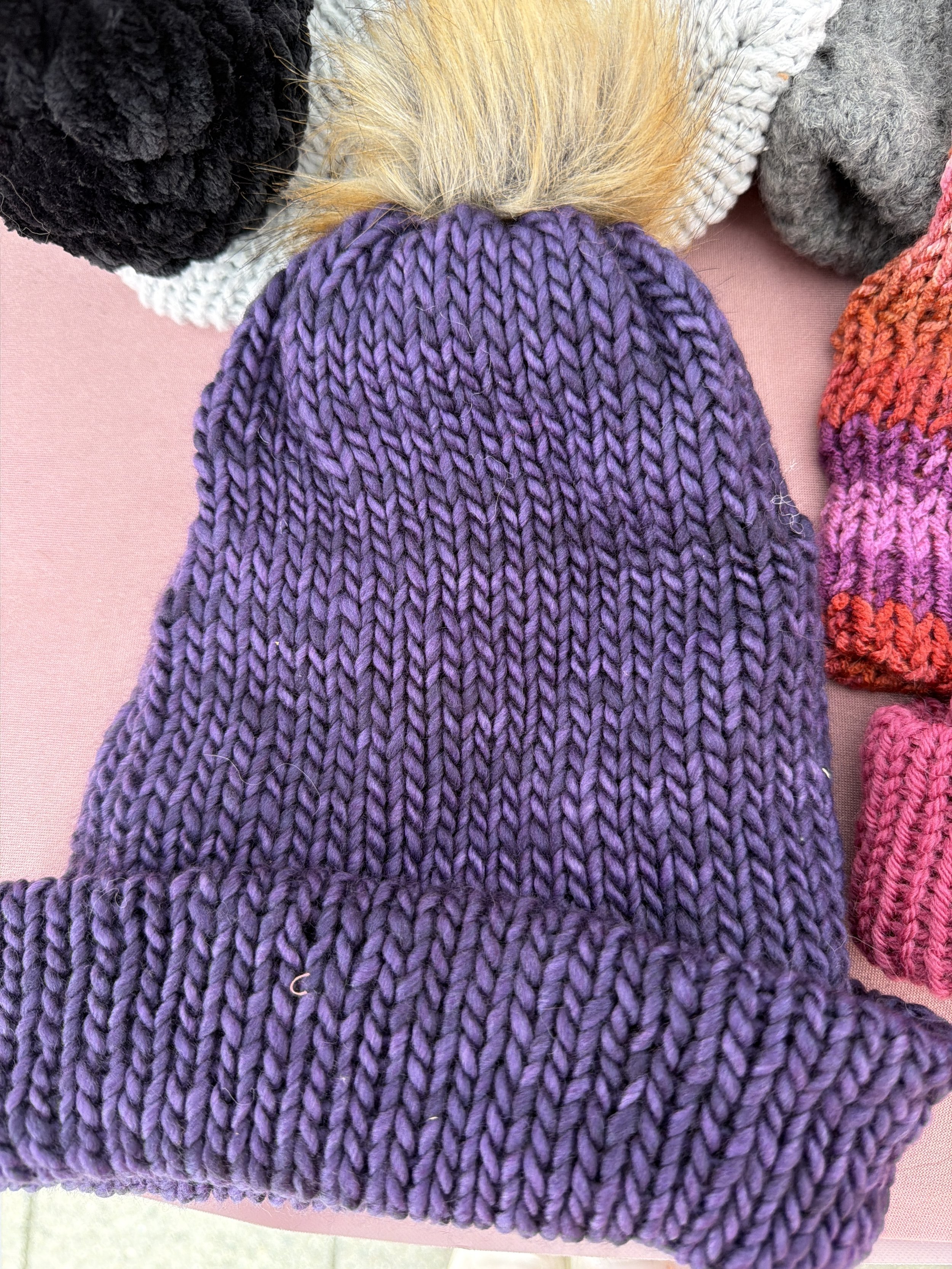 Loom Knit Beanie - Merino Wool