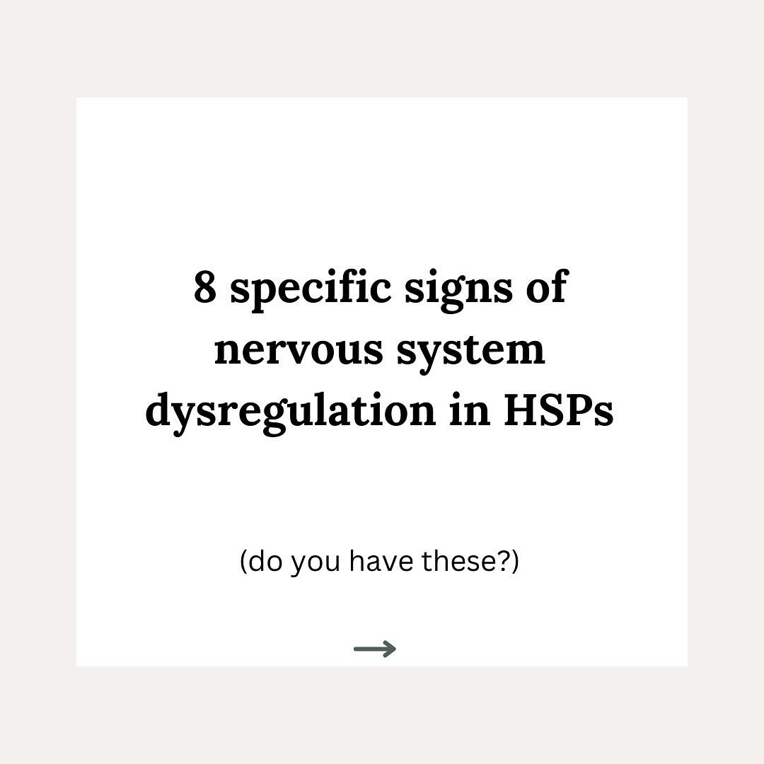 Dysregulation in HSPs ⤵️

Being highly-sensitive means carrying around a finely-tuned nervous system that functions differently than the average person. 

Your sensitive trait is a tremendous gift&ndash;but it might not feel that way because of your 