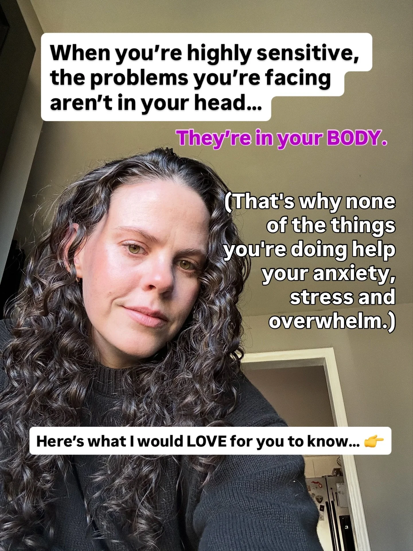 You&rsquo;ve already done the mindset work. 💭

You&rsquo;ve journaled, you&rsquo;ve learned all the CBT techniques, and are super self-aware of your own patterns. 

But underneath the surface, your body tells a different story: 
👉Dread when you wak