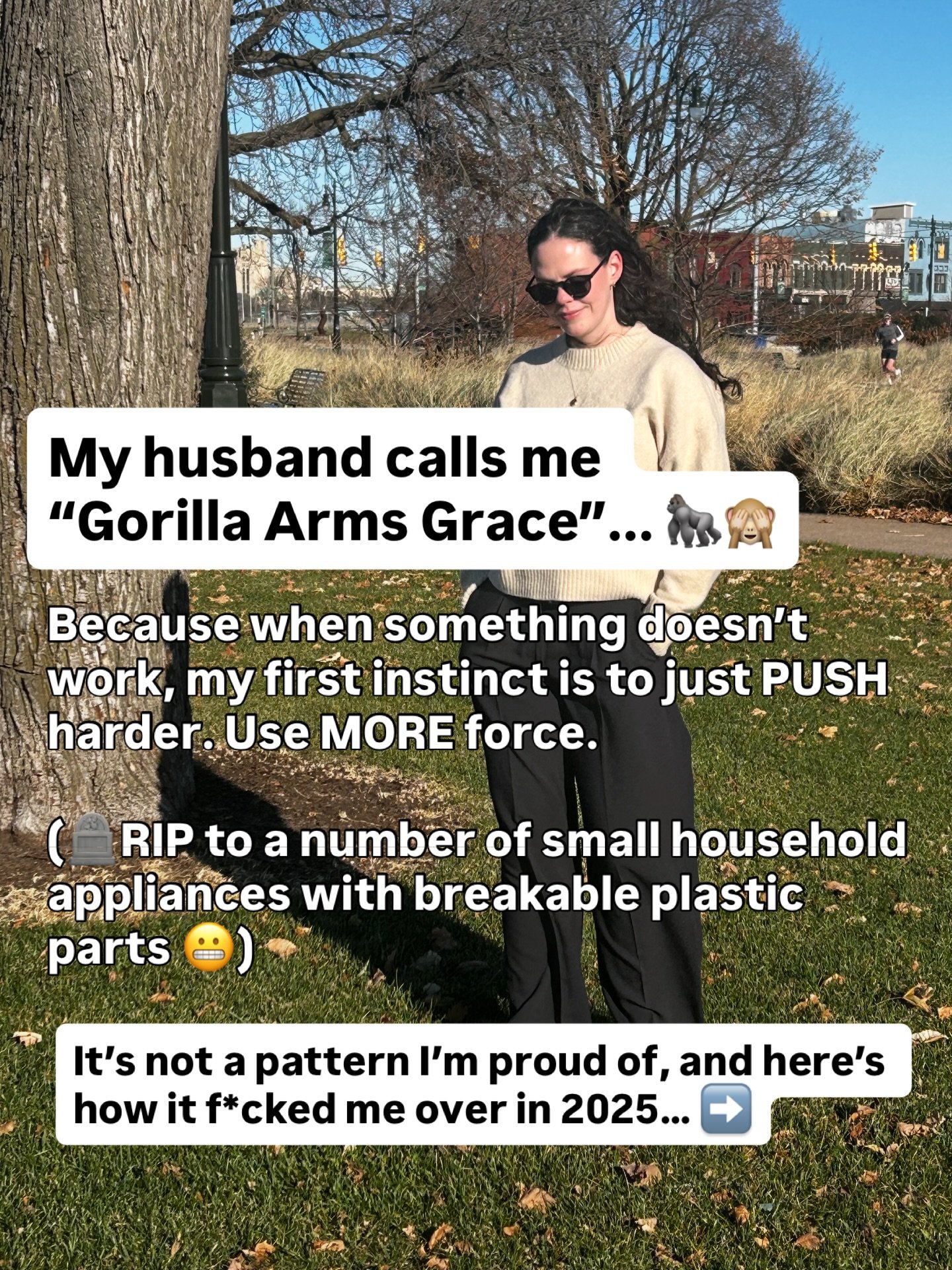 My default coping method was to PUSH. 🫸

To force, to fix, to whiteknuckle through. 

And all that got me was more exhausted, more frustrated, more defeated. 

And for most of us, we&rsquo;re not taught another way, especially when it comes to anxie