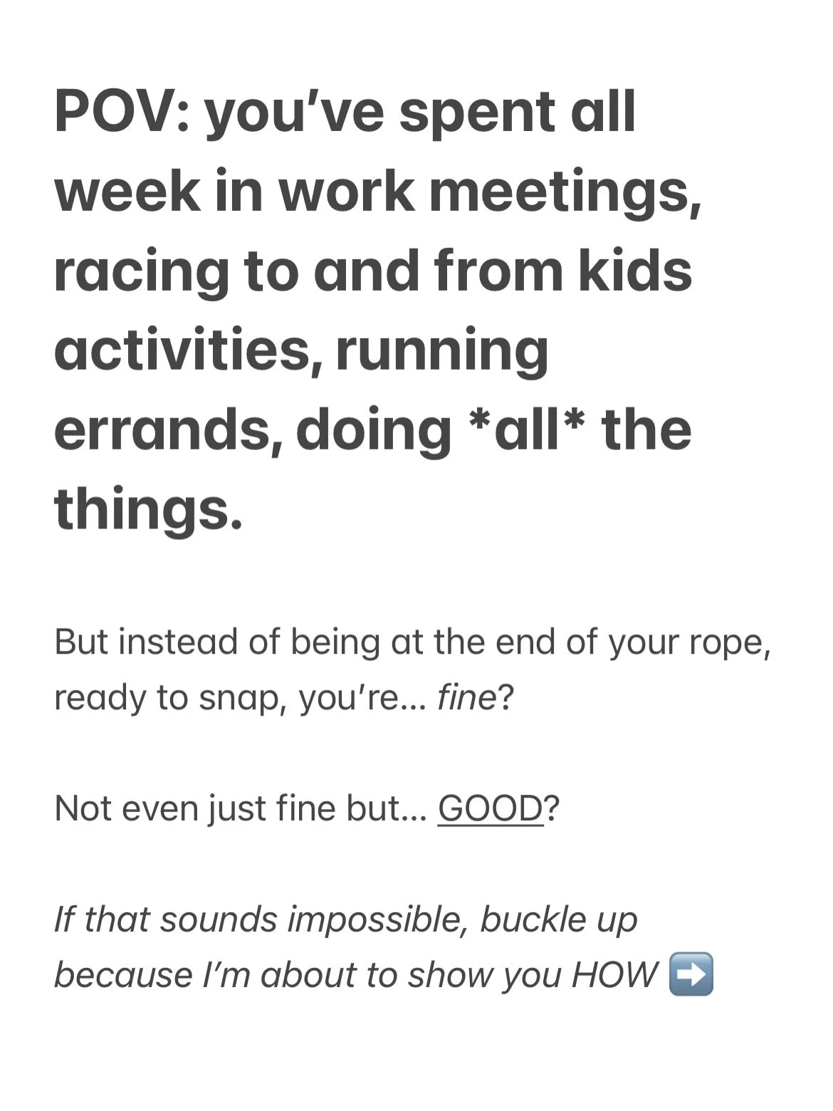 The real secret to bouncing back FAST 👇

My clients go from needing 3-5 business days to recover from social situations to *actually* enjoying them. 😮

Like my client who went from dreading day-long work retreats that made her sweat with anxiety to