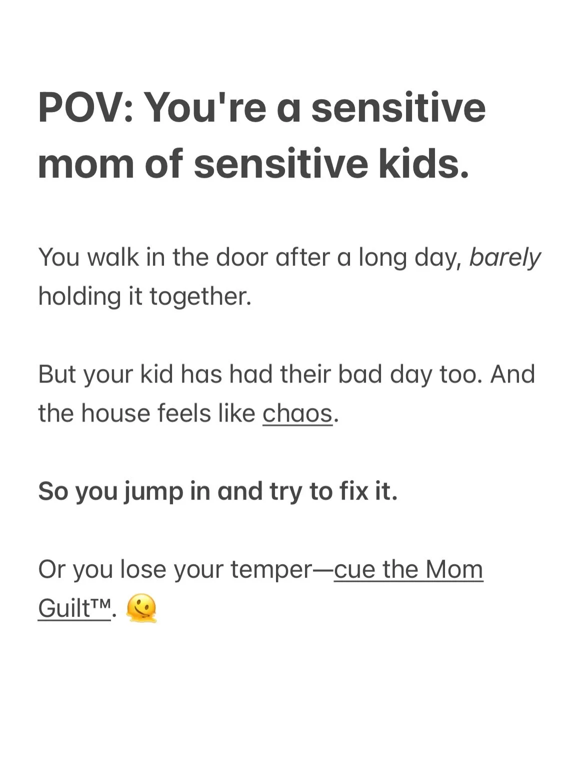 You already know your coping strategies are cracking under pressure. 

You&rsquo;re exhausted from the meltdowns, the sleepless nights, the walking-on-eggshells feeling of &ldquo;who&rsquo;s going to have a bad day today?&rdquo;

You&rsquo;re ready f