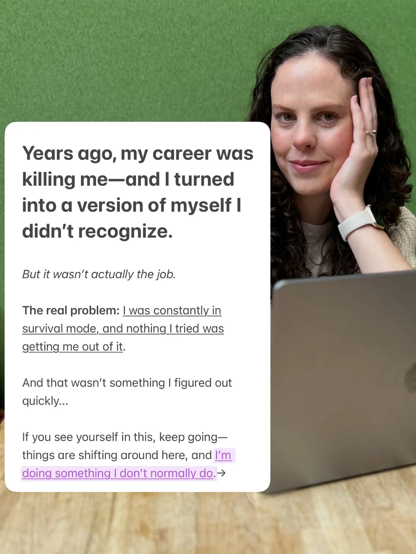 After 3+ years in business&hellip; 

I&rsquo;m now focused on supporting highly-sensitive female professionals ready to take back their lives from work stress.

This is the next phase of Grace Kirkley Coaching.

Seven years ago I was the woman I now 