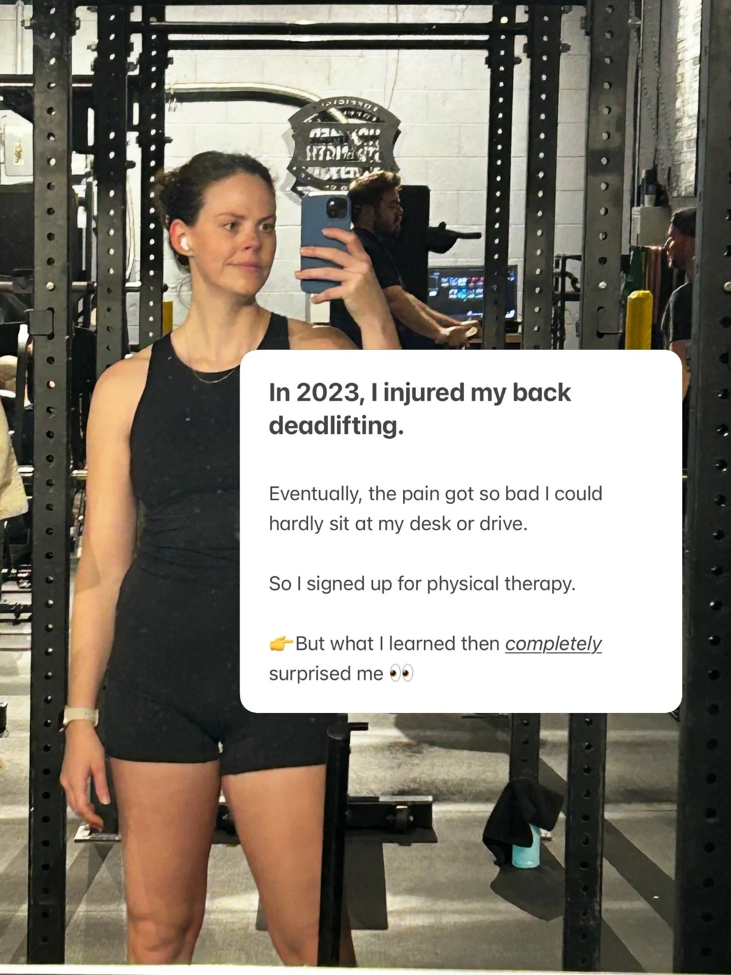 I was focusing all my time and energy on my back. 

But when I went to an expert, he showed me what was going on behind the surface. 

It wasn&rsquo;t my back that was the problem. 

Without that guidance I would have spent a TON of time &ldquo;rehab