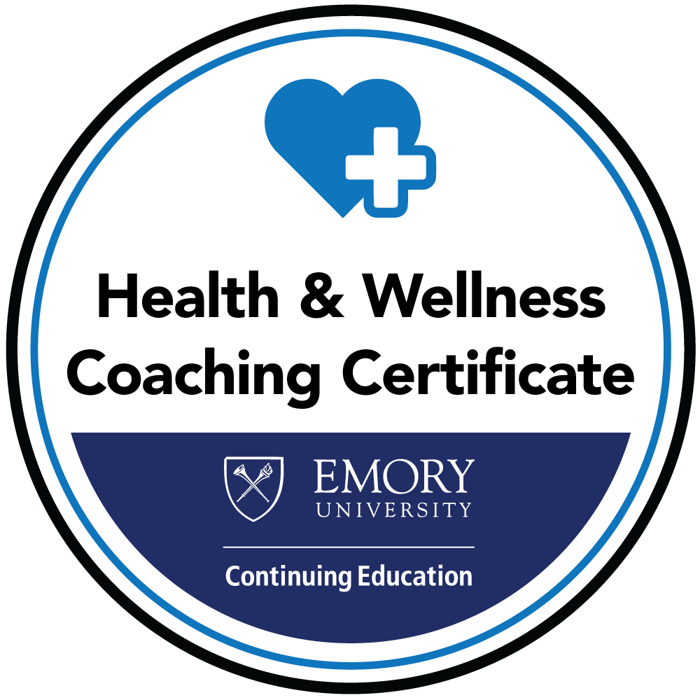 Health & Wellness Coaching Certificate Emory University Badge