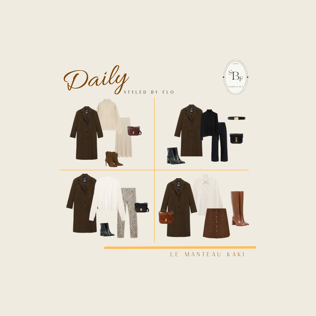 DAILYSTYLED: 4 Looks avec un manteau Kaki