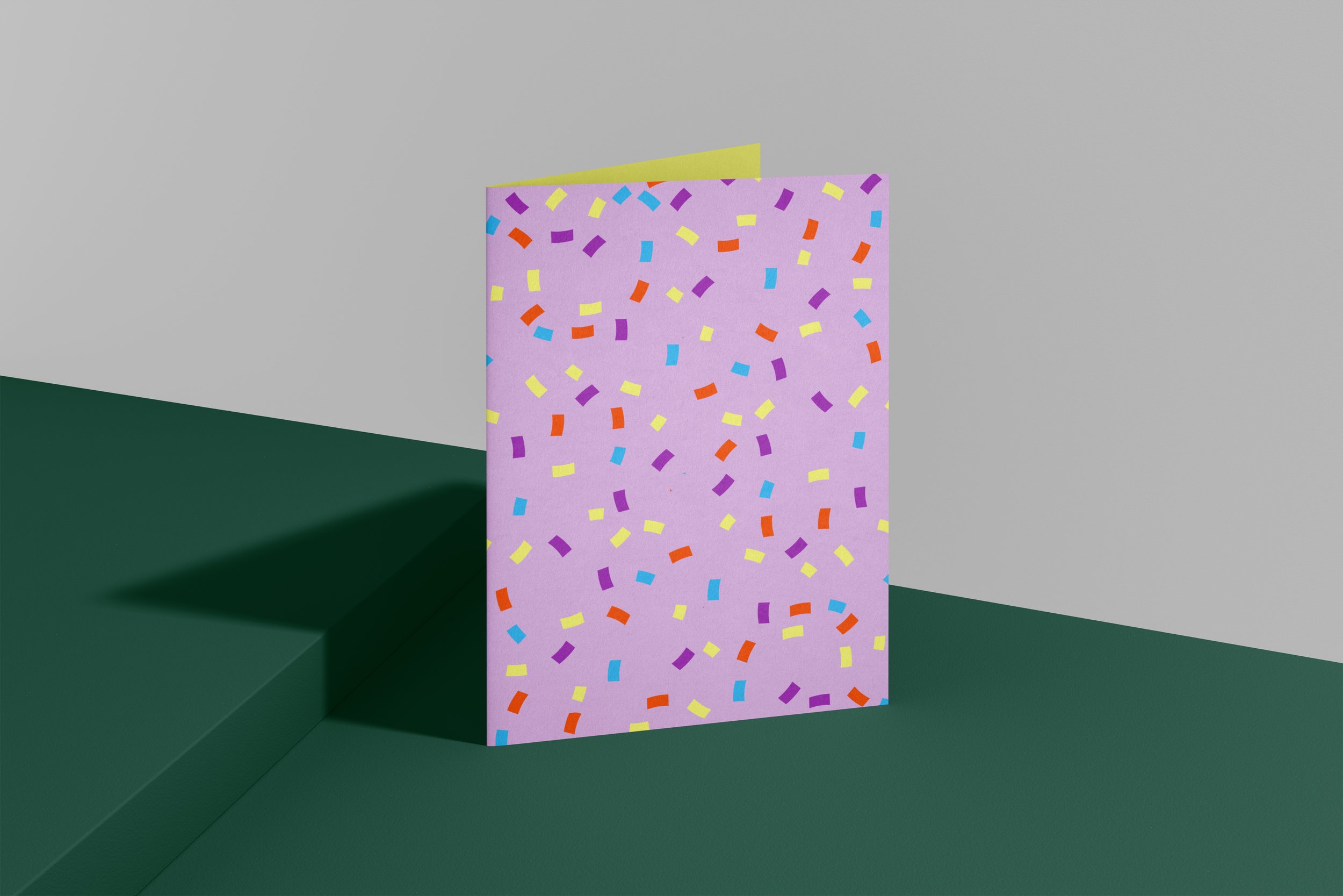 Blank Confetti 5x7 Card