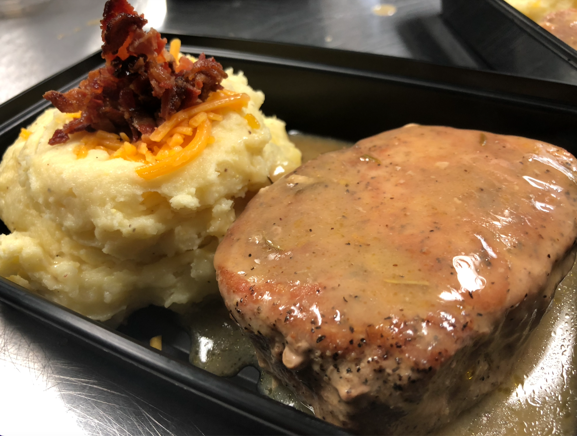 Smothered Pork Loin Chop