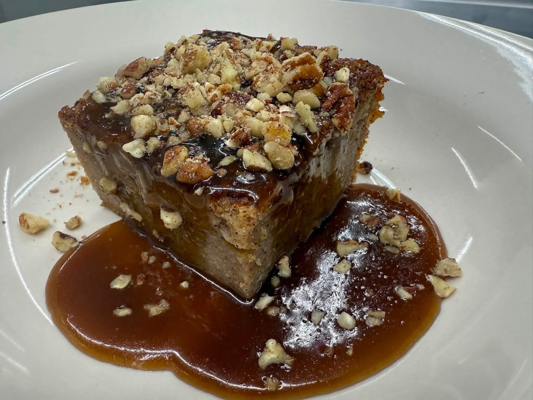 Praline Pecan Bread Pudding