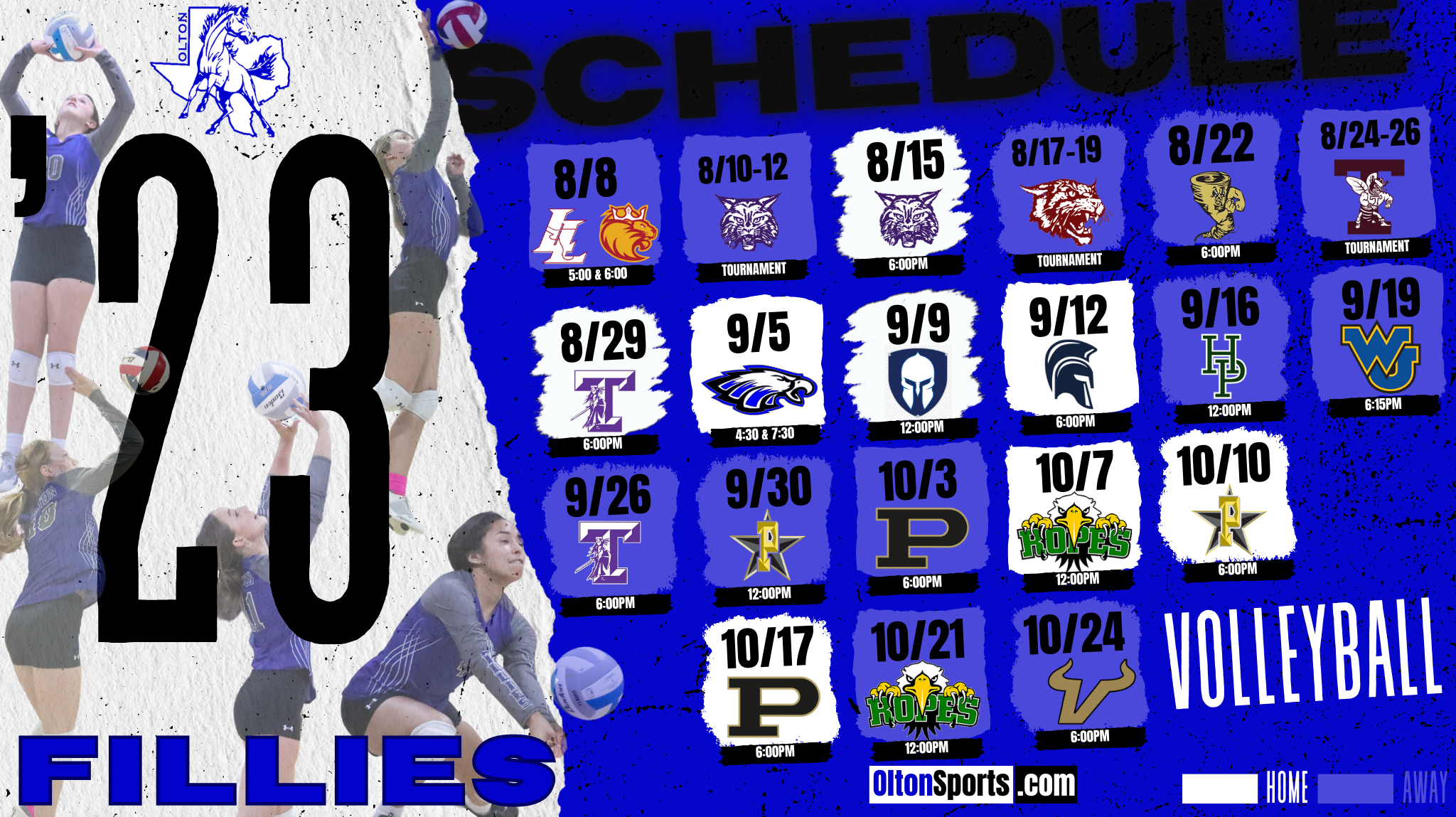 SPORTS SCHEDULES — Olton Sports