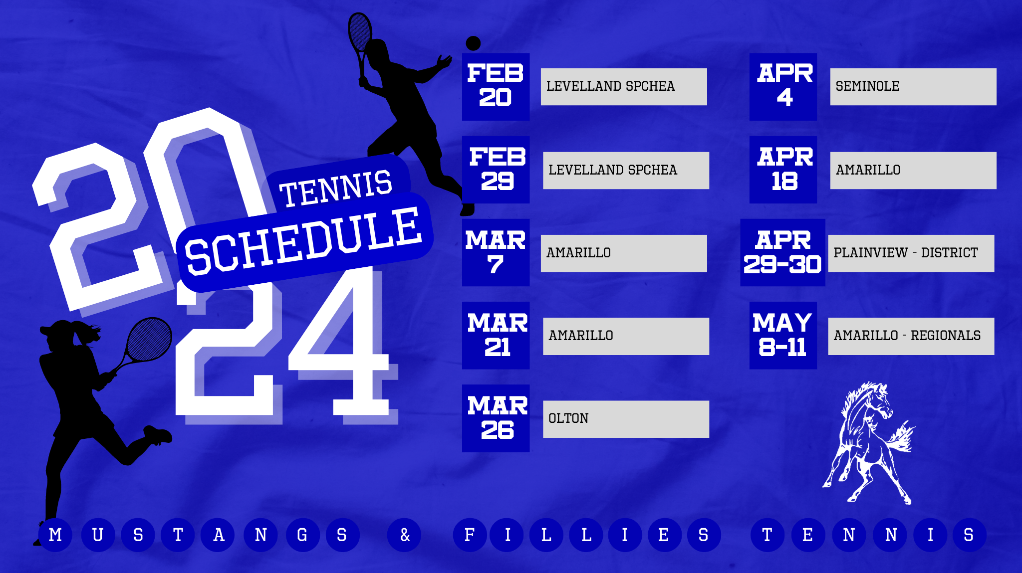 SPORTS SCHEDULES — Olton Sports