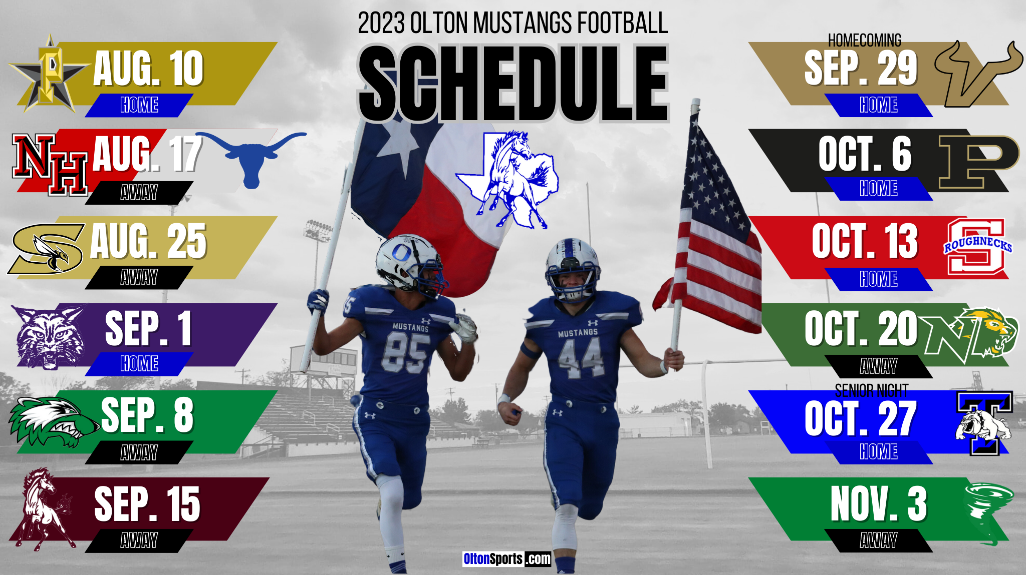 SPORTS SCHEDULES — Olton Sports