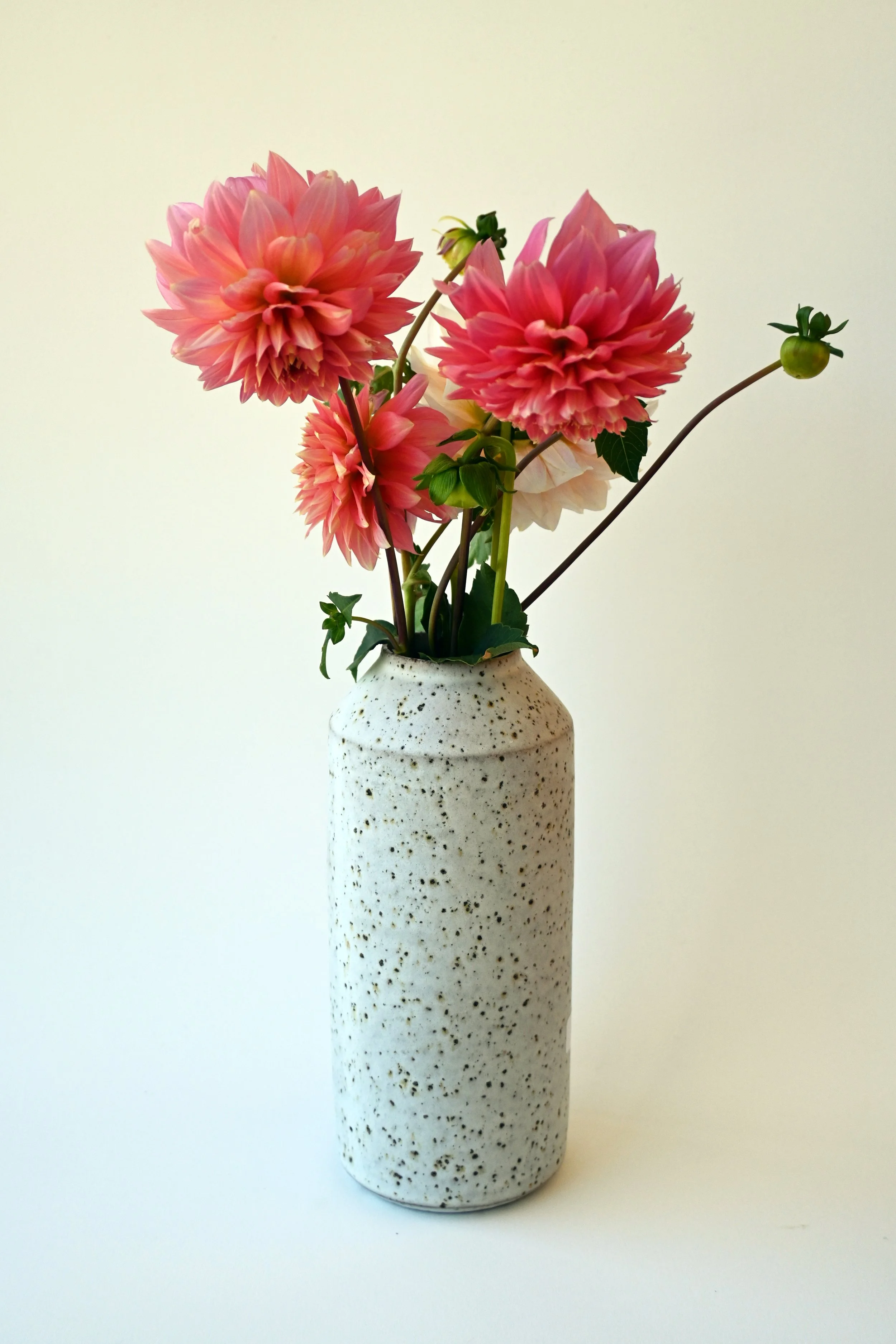 Speckled ceramic vase