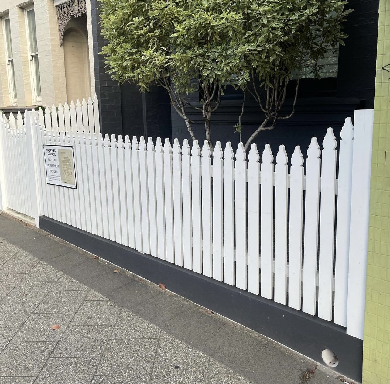 Full front fence rebuild. Knock down old fence, bricklaying, rendering, fencing and painting
