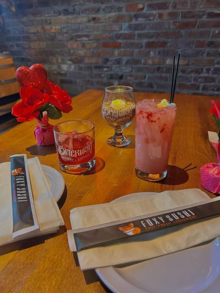 Roses are red.
Violets are blue.
We&rsquo;ve got sushi, cocktails,
And a table for two. 💘

Celebrate Galentine&rsquo;s and/or Valentine&rsquo;s Day with our $40 Dinner for Two, featuring Foxy Sushi and Brickway drink specials next weekend &ndash; Fe