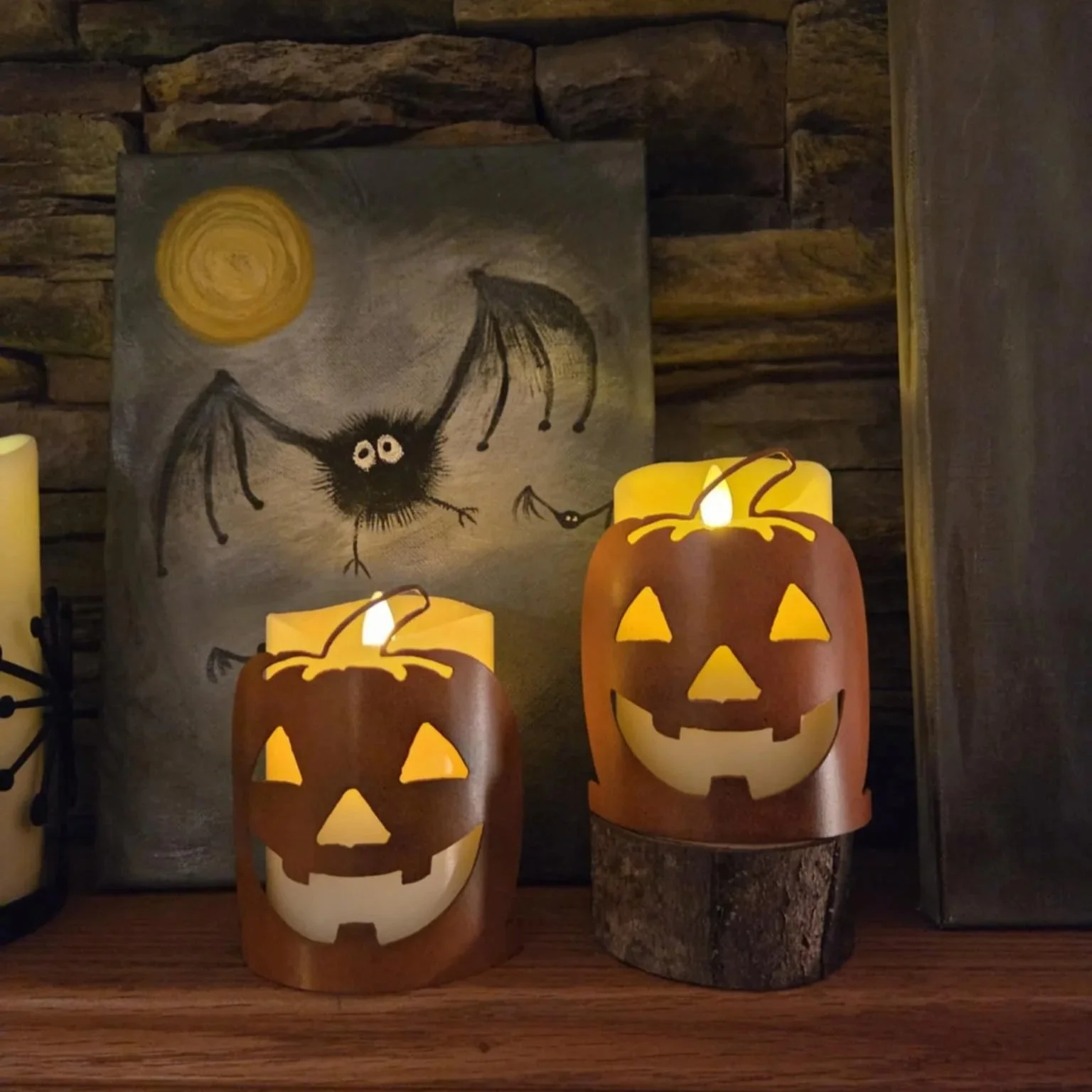 Pumpkin metal candle warmer wrap for decorating