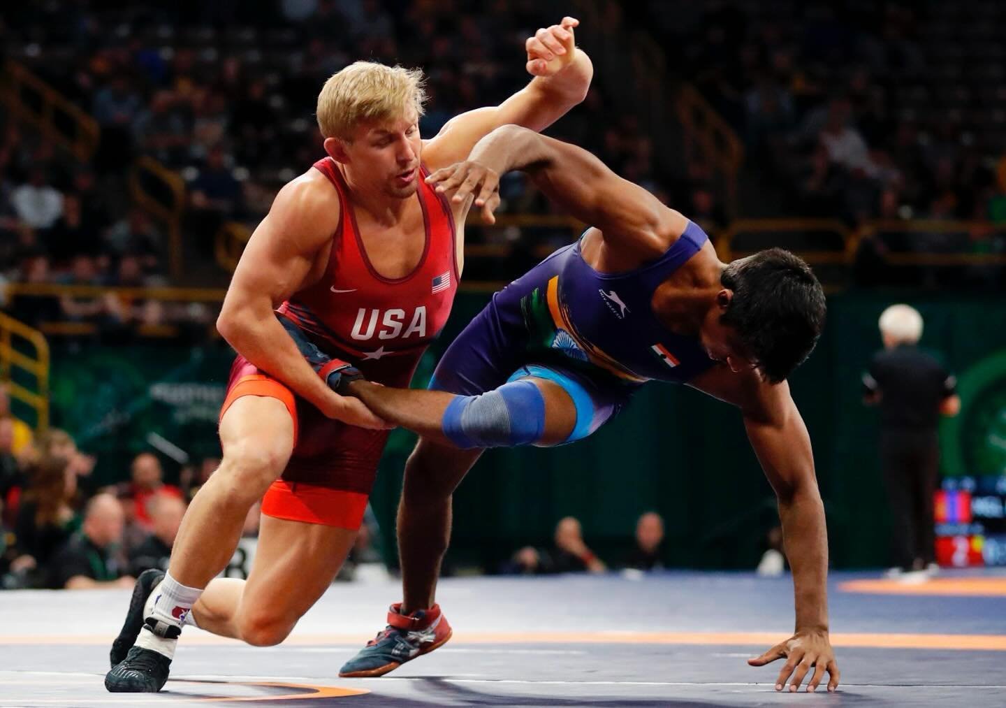 🏅 Wrestling fans, get excited! 🤼&zwj;♂️ State College is hosting the 2024 Olympic Team Trials for men&rsquo;s wrestling this weekend, April 19-20th 🎉 

Join us for electrifying action at the Bryce Jordan Center, where world-class Olympic athletes 