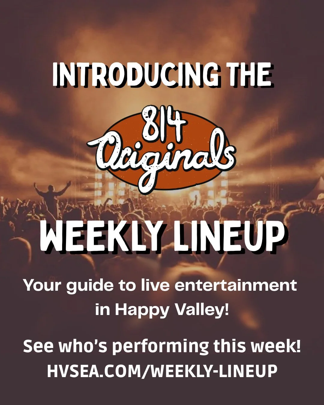 🚨 ANNOUNCEMENT: The 814 Originals Weekly Lineup is Live! 🚨

Wondering what&rsquo;s happening in Centre County tonight? Our new entertainment calendar has you covered with who&rsquo;s playing, when, where, and how to get tickets.

📬 Sign up for our