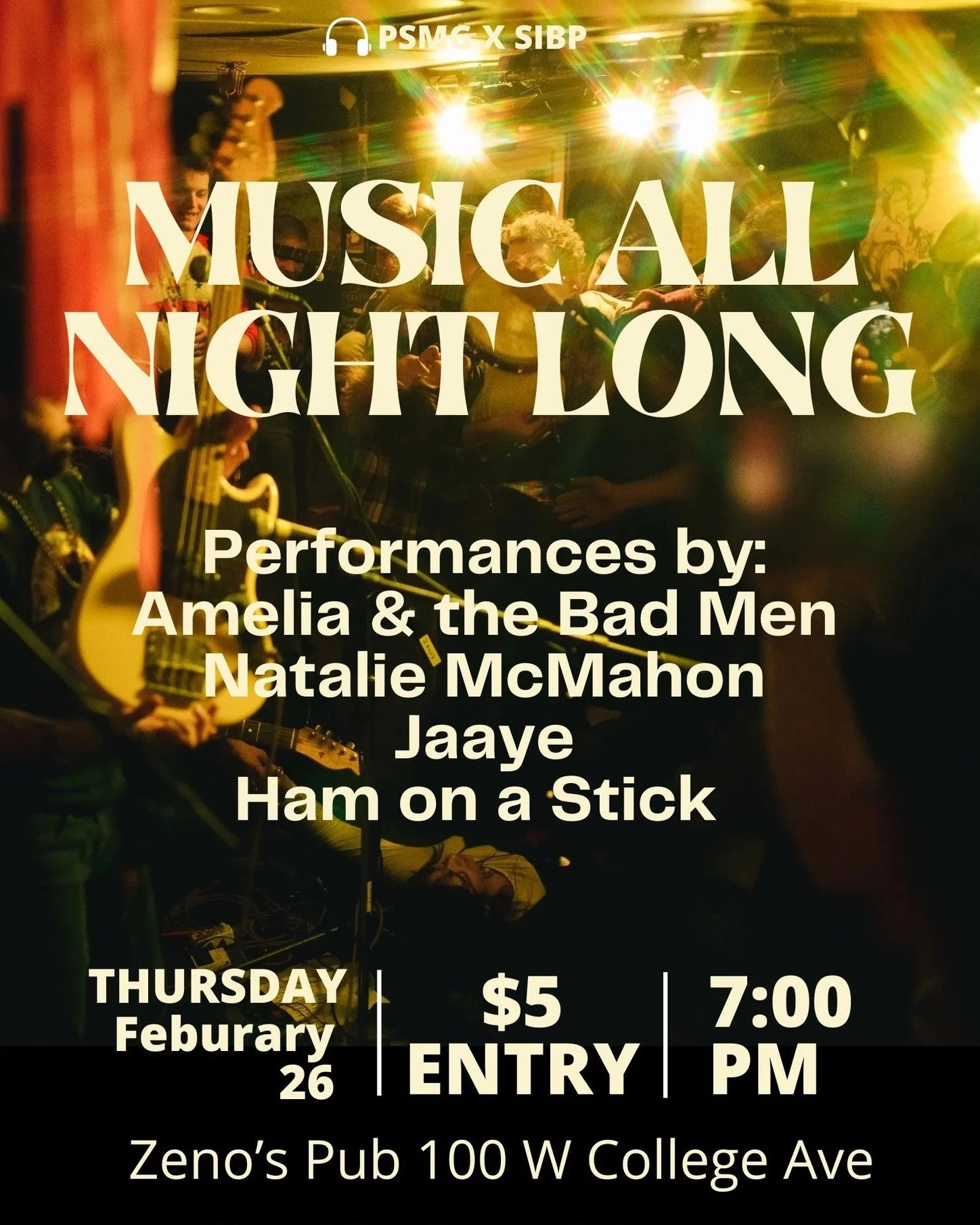 This event is 21+ and is a partnership between Penn State Music Group and Space In Between Productions. 

Spaces In Between Sessions is a filmed live showcase highlighting emerging and independent artists through professionally captured live performa