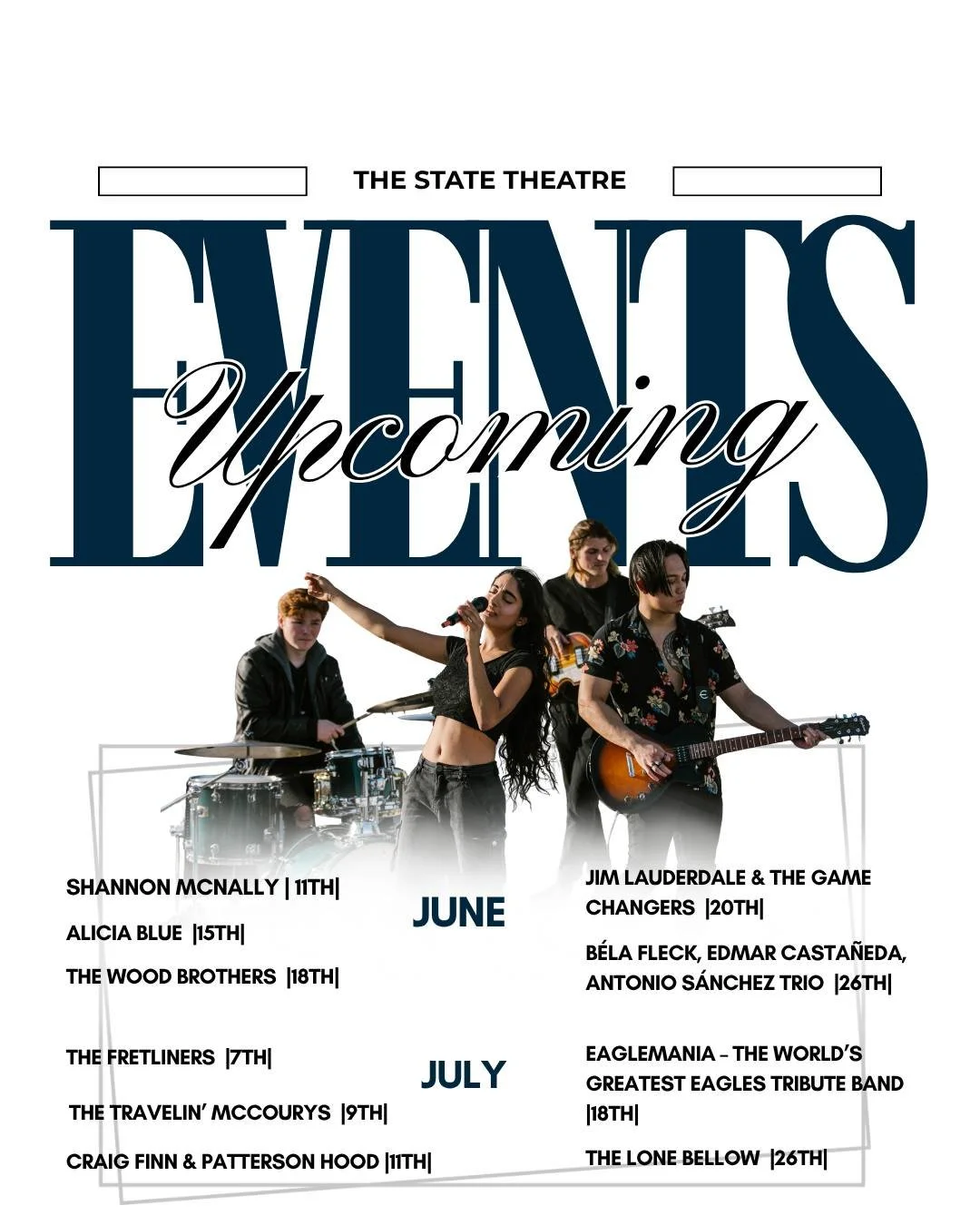 The stage is set, and the lineup is packed! ⭐Join us at the State Theatre for upcoming events that bring our community together through music, arts, and entertainment. 

Which event are you most excited for?