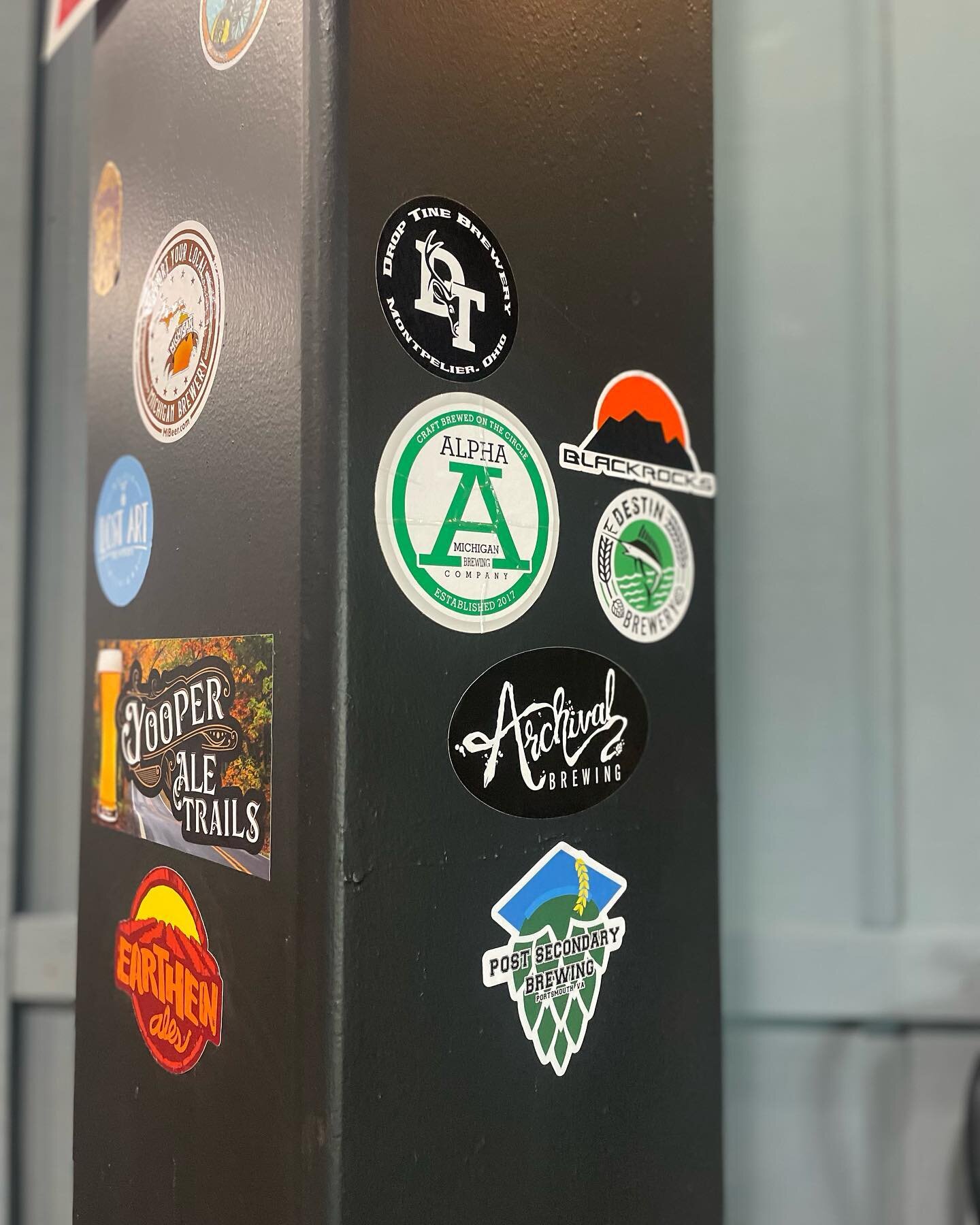 Our sticker pillar is becoming a thing! #brewery #craftbeer #brewing #beerfriends