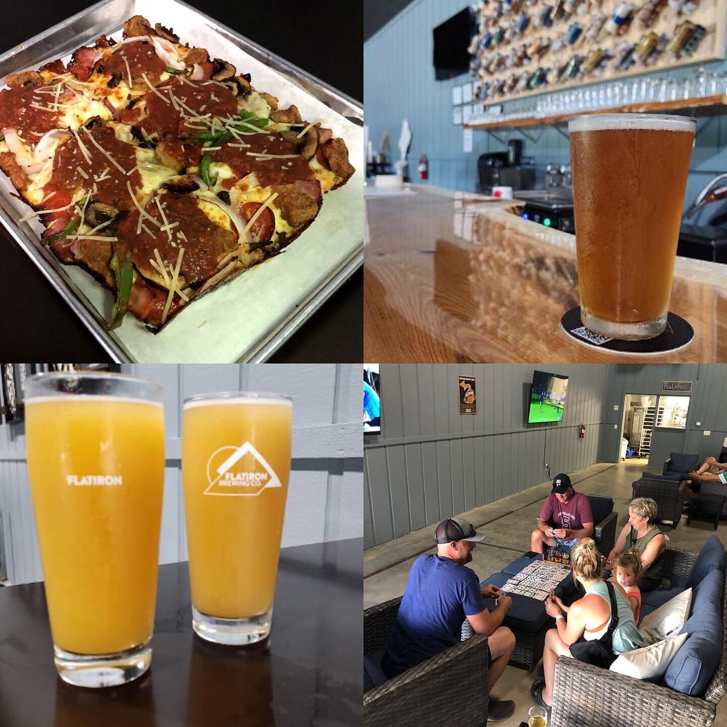Lots going on at Flatiron! Two new beers on tap along with the return of American IPA!  Grab a beer and grub from 3-9 today!  #manistique #craftbeer