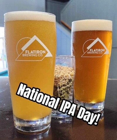 Celebrate National IPA Day at Flatiron with the Breakwater Haze and American IPA! #ipa #craftbeer