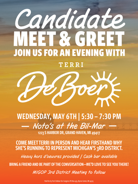 Terri DeBoer for Congress Meet and Greet followed by Committee Meeting