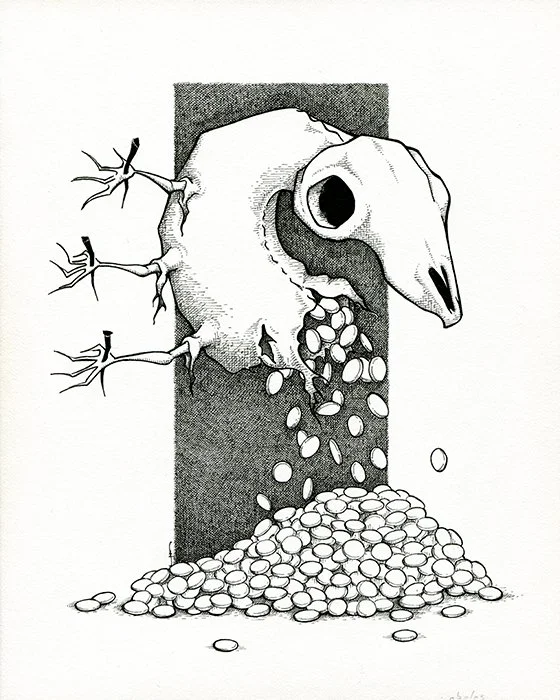"Olobos"
8x10, Ink on Paper