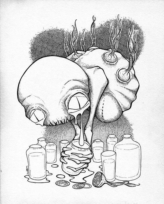 "Sorrow Farmer"
8x10, Ink on Paper