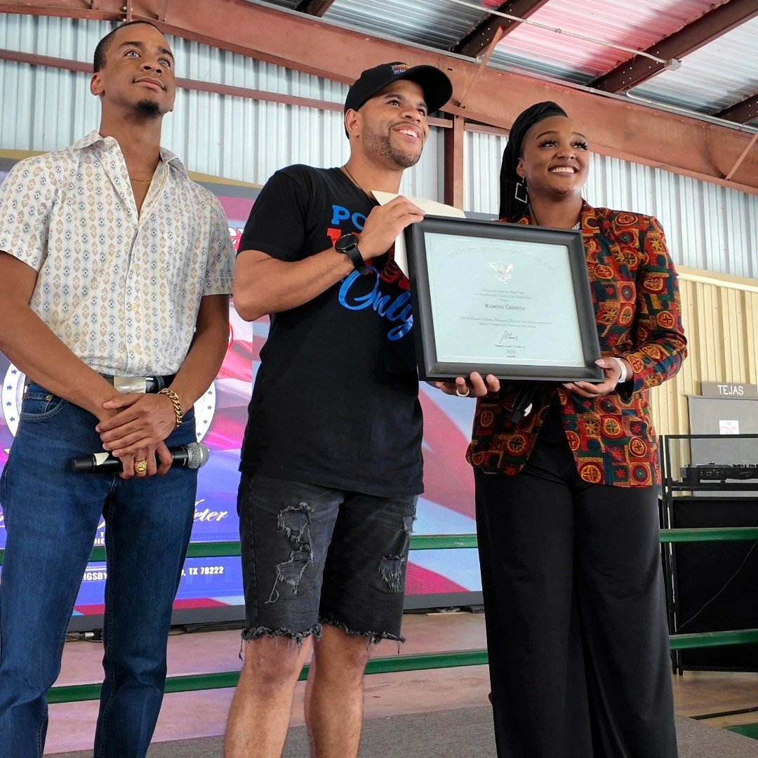 Positive Vibes Only Founder RJ Griffith Receives President’s Volunteer Service Award