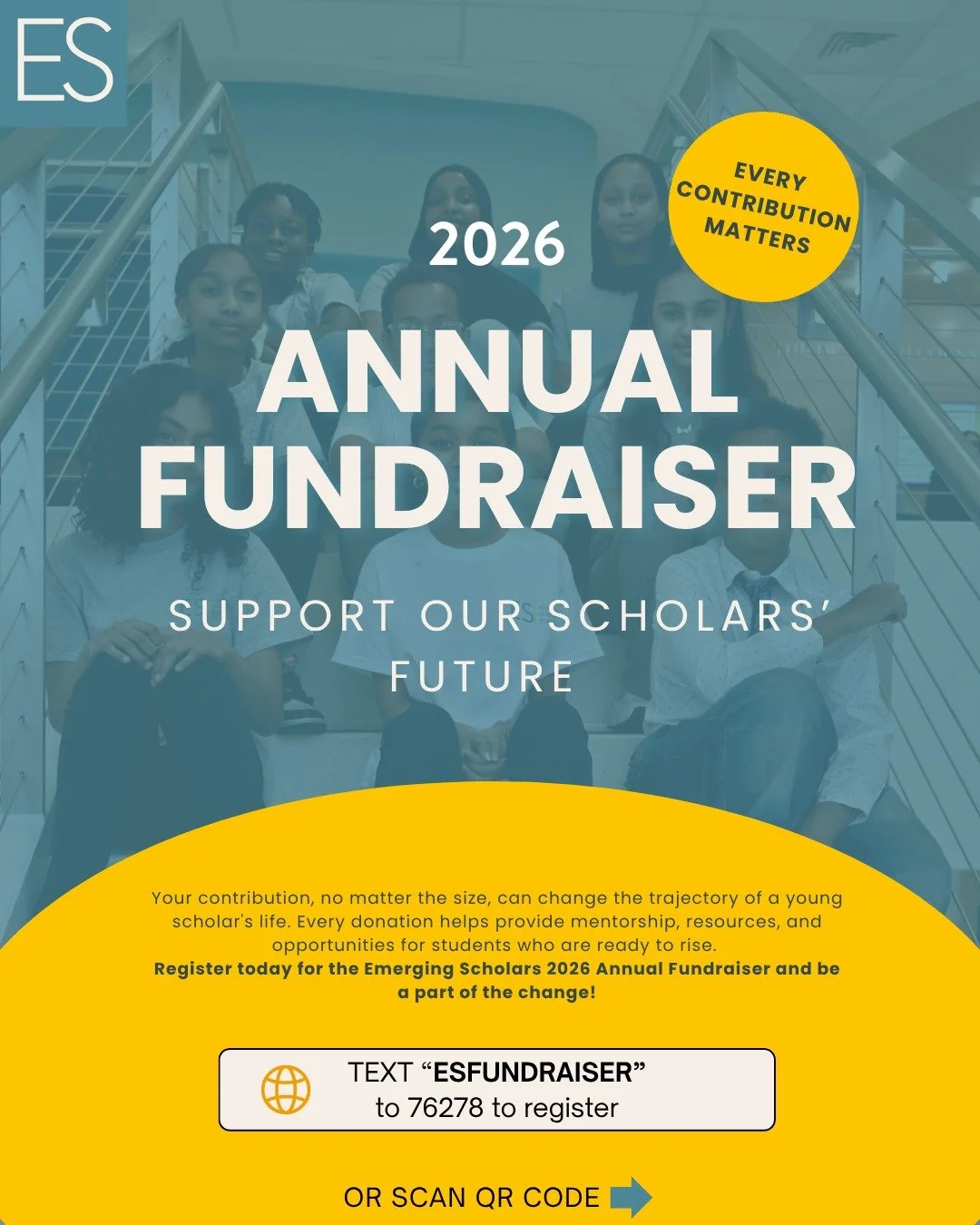Don't wait to register! Our 2026 Annual Fundraiser on May 7 at the Long View Gallery will be an evening of celebration, connection, and meaningful impact for our scholars. This night fuels the programs and opportunities that define Emerging Scholars.