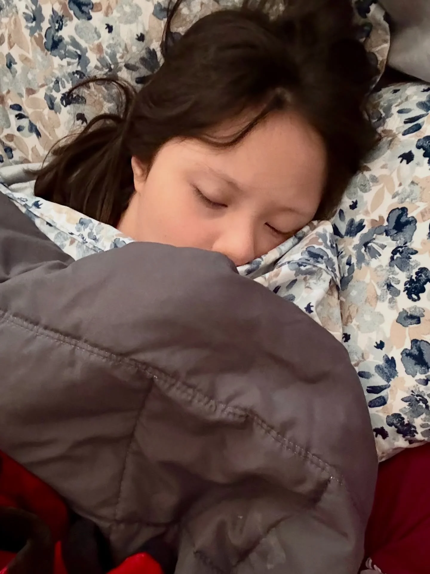 Nope&hellip; she&rsquo;s not actually asleep here 😂
But we are celebrating some big wins lately 

She&rsquo;s been on her high-folic acid medication for almost two months now. While we still see some self-harm behaviors, they&rsquo;ve become easier 