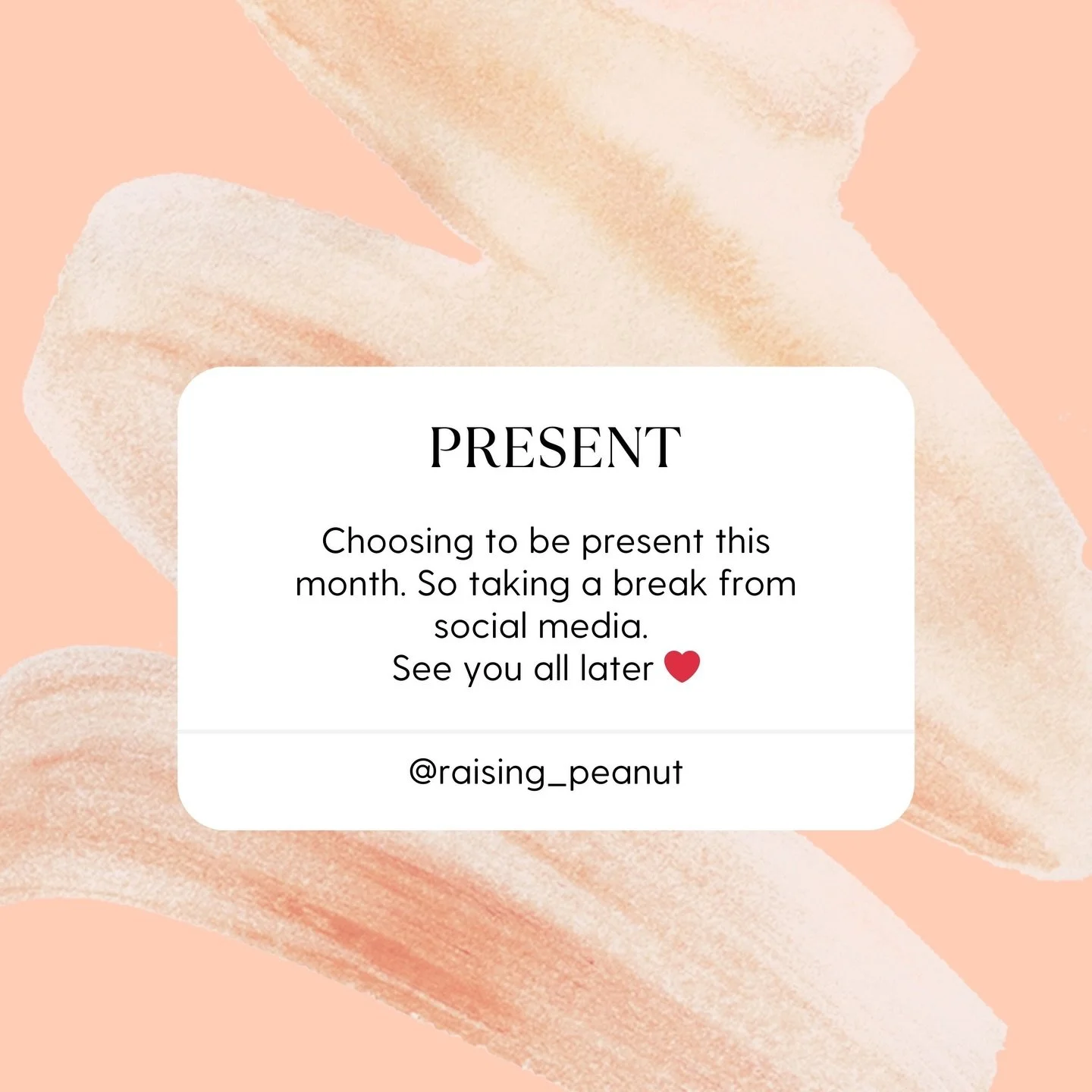 My word of the year is present&hellip;so I&rsquo;m choosing to take a break from all social media for a while. If you need me and have my number you know how to reach me 🙂