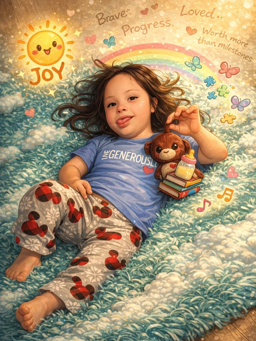 Heart of Raising Peanut.
Not the platform.
Not the posts.
Not the milestones.

Her.

Always her.

#RaisingPeanut
#SpecialNeedsMom
#DownSyndromeLove
#AutismMomLife
#DifferentNotLess