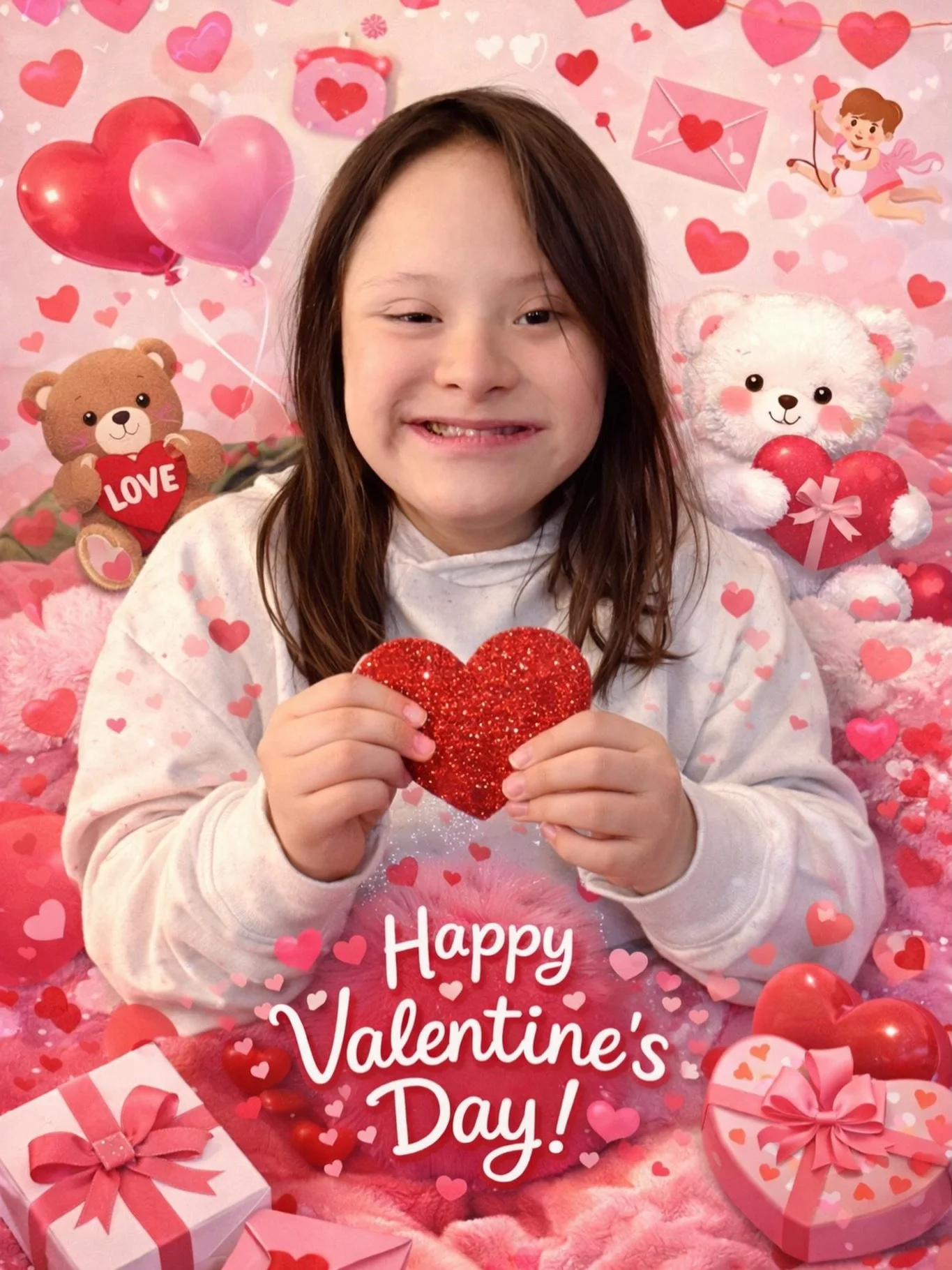 If love had a face, it would look like this. 💕
Grateful for her joy, her sparkle, and the way she teaches us what real love looks like every single day. 
Happy Valentine&rsquo;s Day from Peanut!

(PS what did we ever do before AI?!)

#valentinesday 