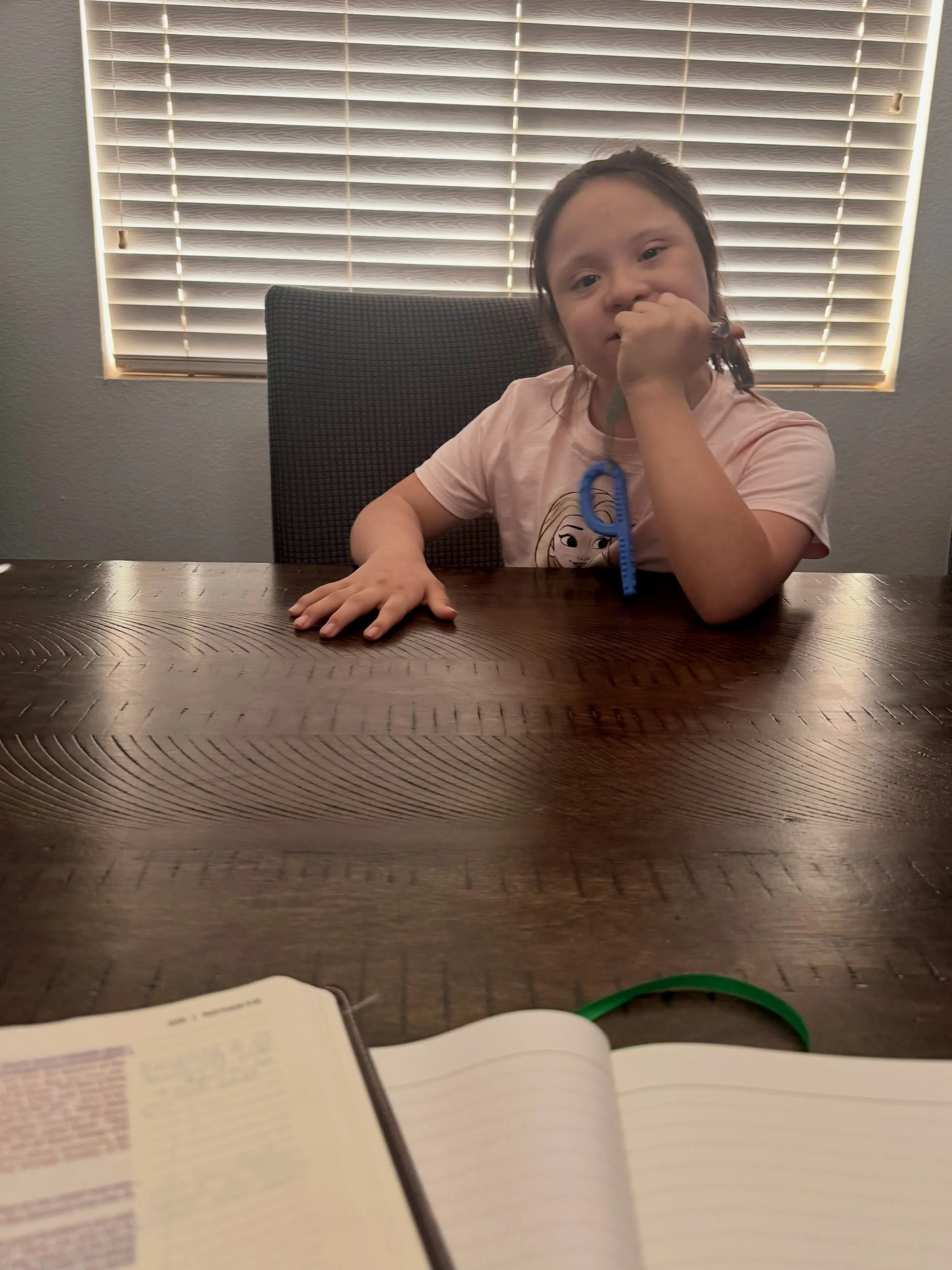 She may not sit through devotionals the way people expect&hellip;
But I&rsquo;ve learned that God speaks in quiet moments too.
And somehow, sitting across from her, I hear Him the loudest.

#RaisingPeanut #DownSyndromeAwareness #AutismAcceptance #Spe