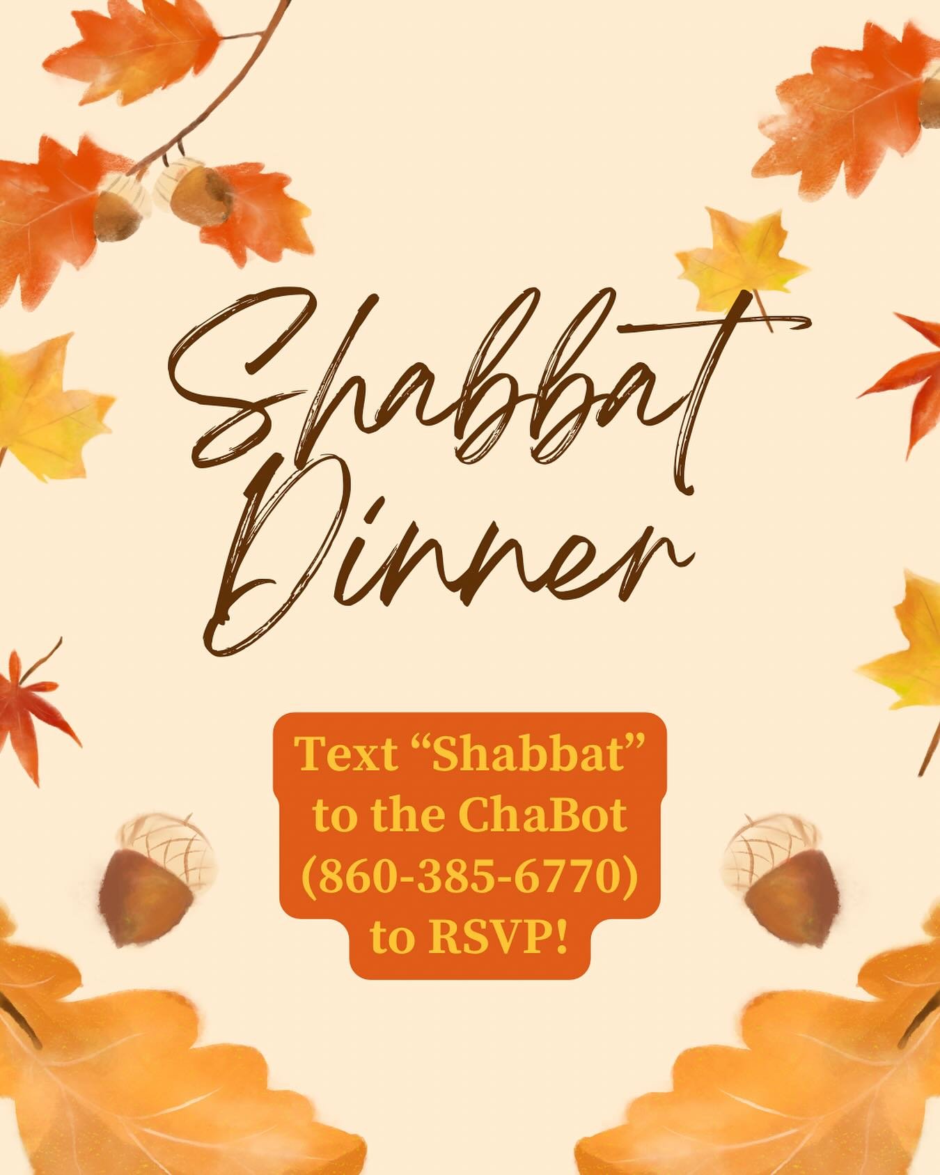 ‼️T. G. I. S.‼️ Get those RSVPs in and get ready for an awesome Shabbos 🎉👏 See you tomorrow at 7:30!