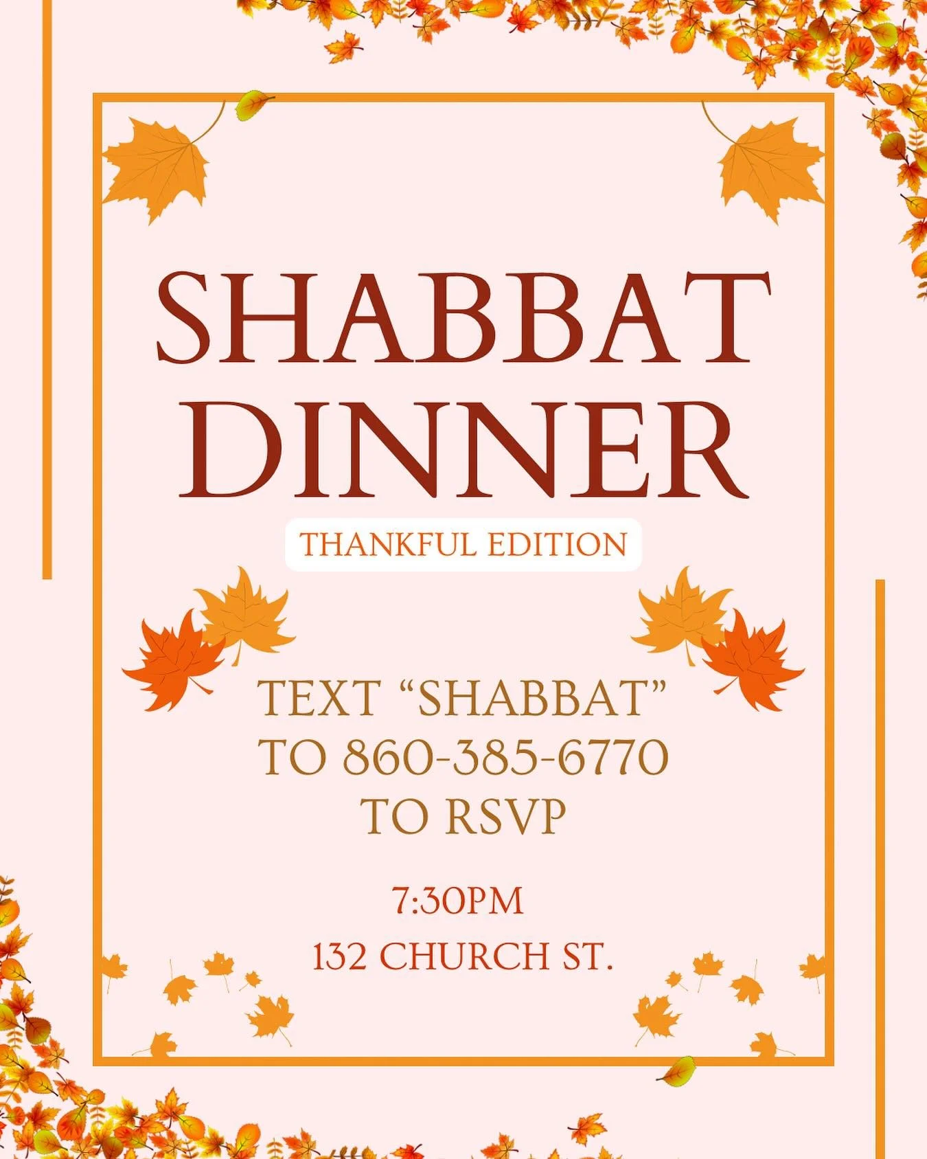 We&rsquo;re thankful for YOU 🫵 and for our whole Chabad at Wes family ❤️🖤 What better way to spend Shabbat than with your favorite people 🤗 (that&rsquo;s us 💅) text &ldquo;Shabbat&rdquo; to 860-385-6770 to RSVP!!