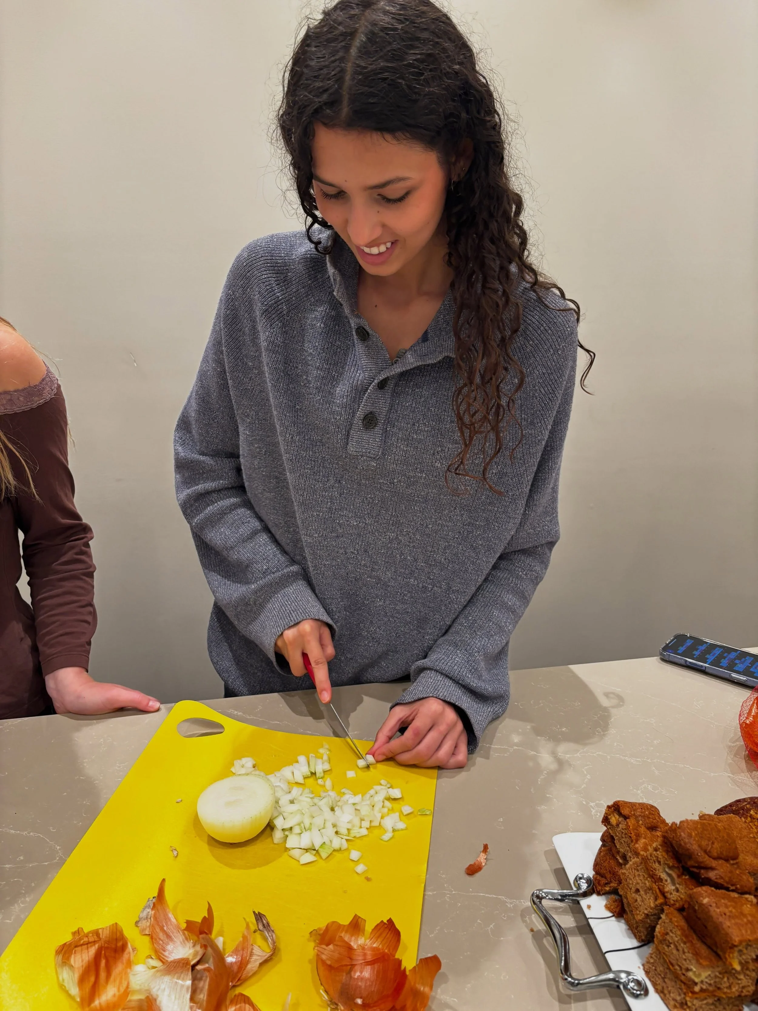We have been having a great time in our Jewish U course The Wandering Table! From cooking to learning about the cultural connection to food to enjoying some tasty bites with good company, students have been enjoying learning and growing throughout th