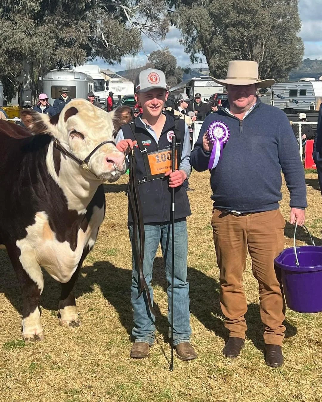 Layne was thrilled to be awarded Reserve Grand Champion Bull, Sugarloaf Ultimate U128. 

Herefords Australia Herefords Australia Youth 
Wirruna Poll Herefords #herefordsaustralia  #nutrien #Herefords #nutrienstudstock #herefordsaustraliayouthexpo #he