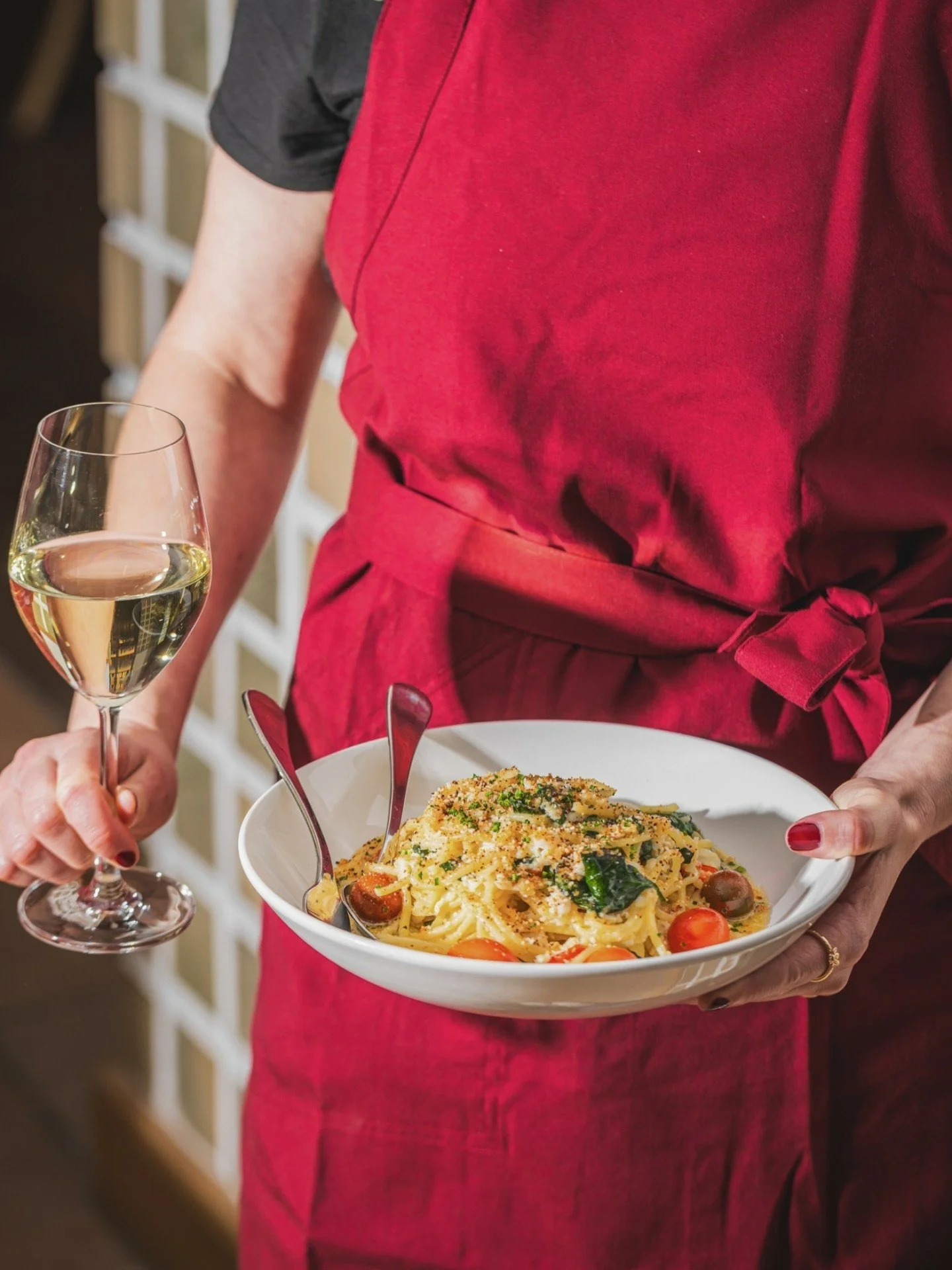 Now weeknight rituals have landed at Lago Cucina:

Every Wednesday, Pasta e Vino brings your favourite pasta and a glass of Italian wine for $30.
Every Thursday, Sip &amp; Share serves an antipasti board for two with $10 cocktails.

Dinner&rsquo;s so