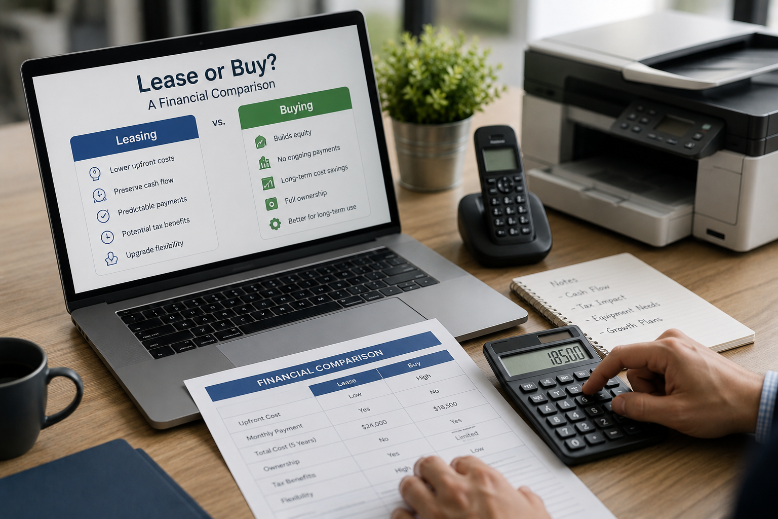 Should you lease or buy business equipment? A financial comparison