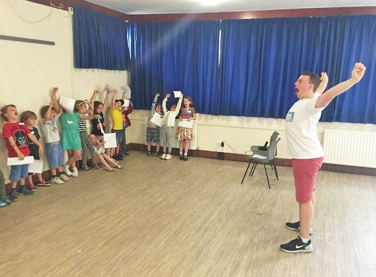 Nutty's Children's Parties - Drama Workshop Parties - In rehearsal with Jack.jpg