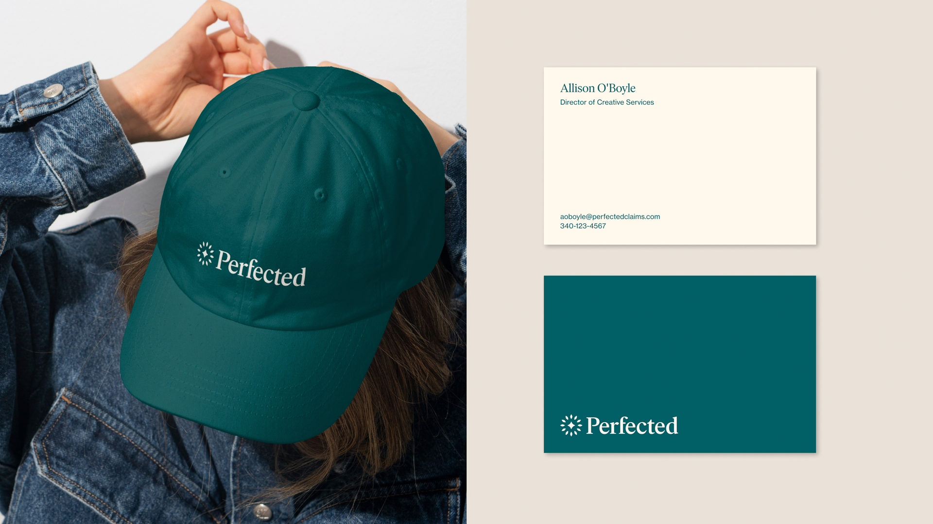 Perfected cap and business cards