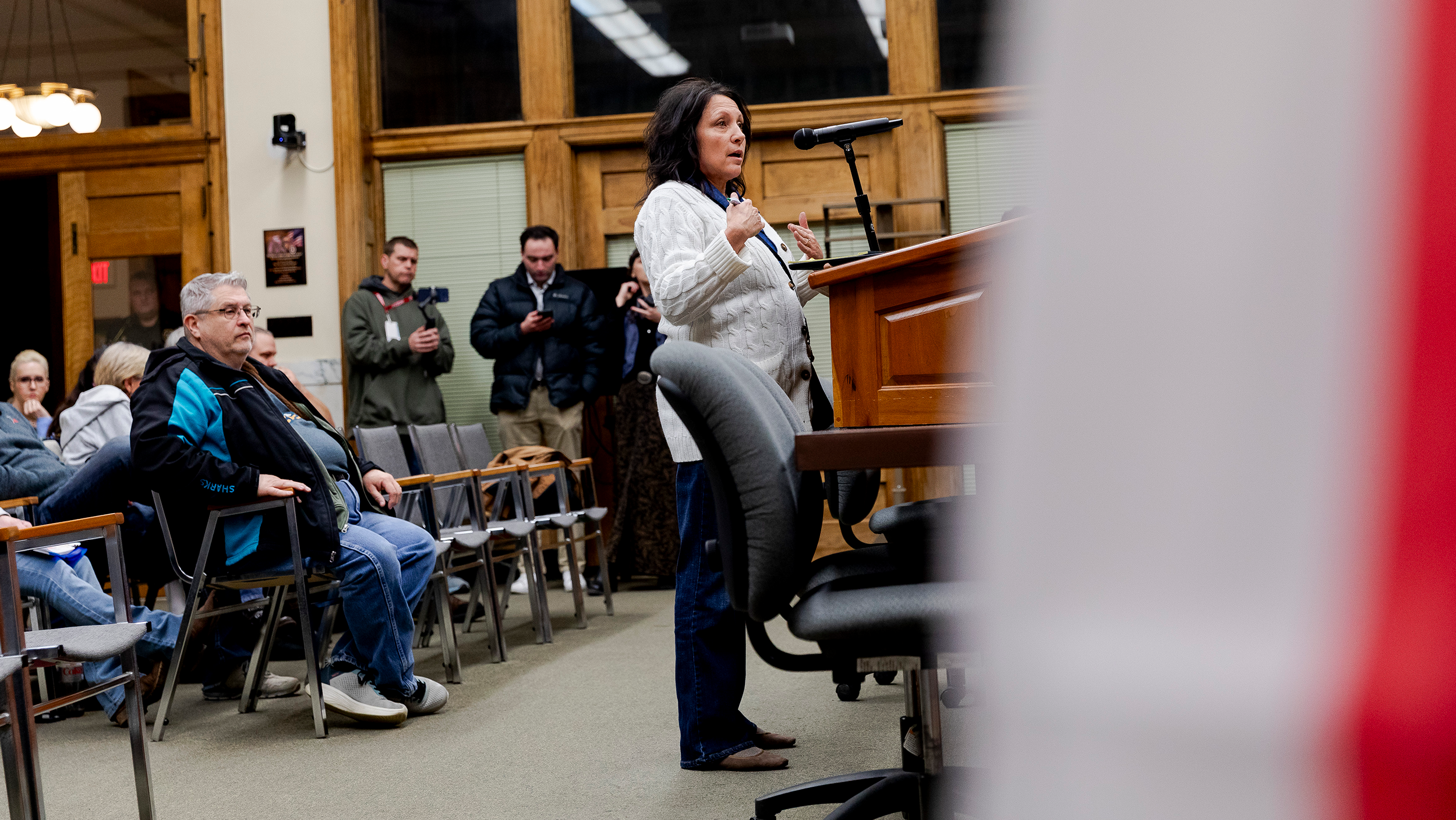 A Hannibal resident speaking at a city council meeting
