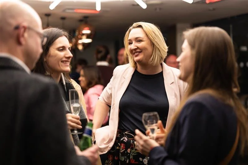 people enjoying drinks reception